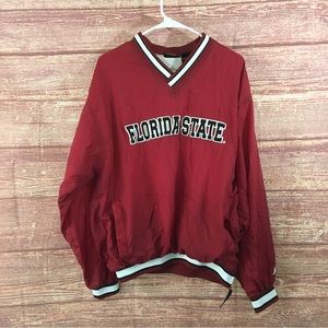 STARTER Red and Black Florida State Windbreaker